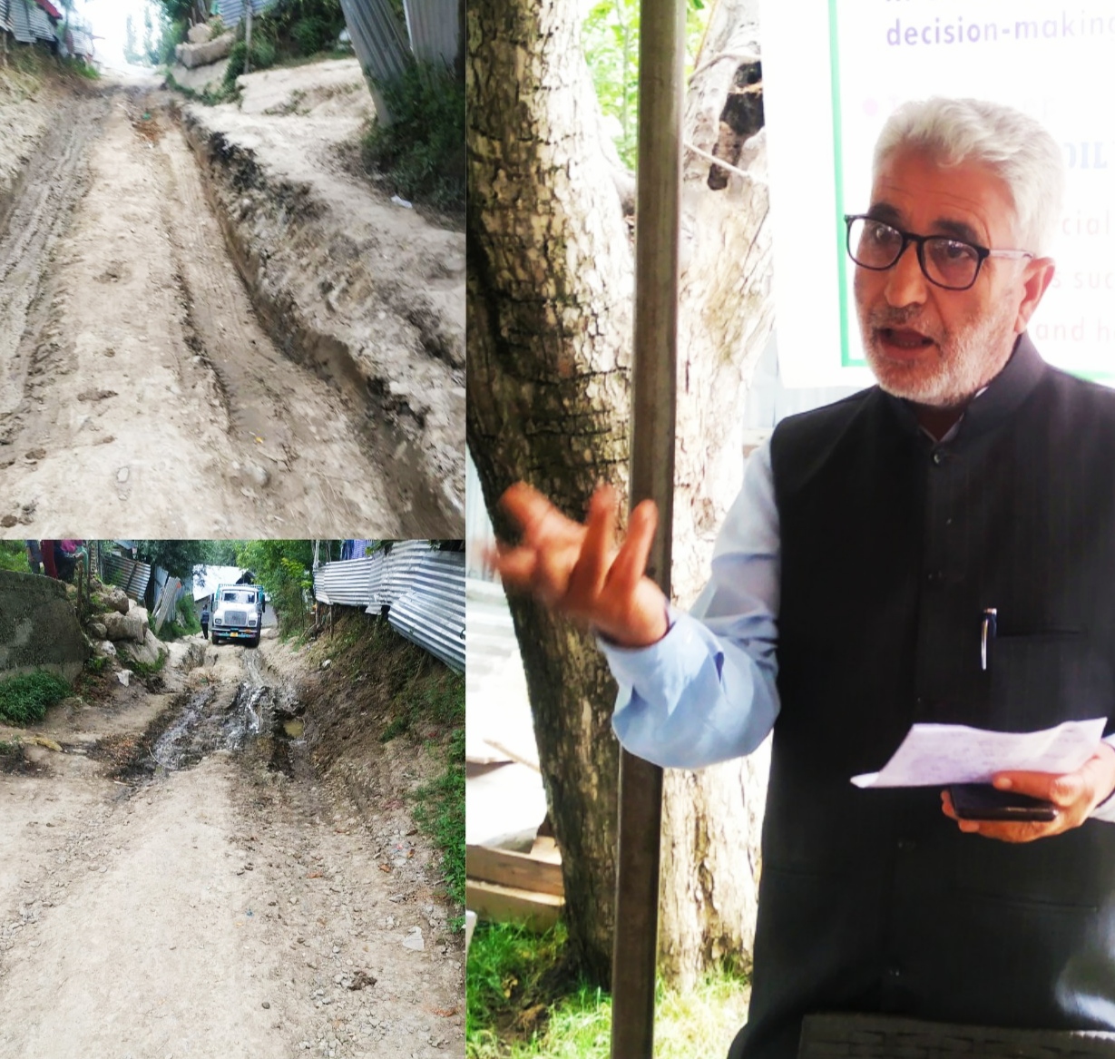 Rangpath-Doggerpora Road completely Dilapidated