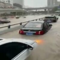 Massive floods triggered by several days of rains in the city of Zhengzhou in China’s central Henan province