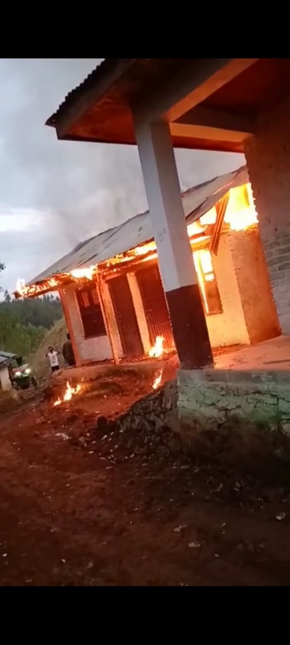 School building gutted in Kupwara fire incident