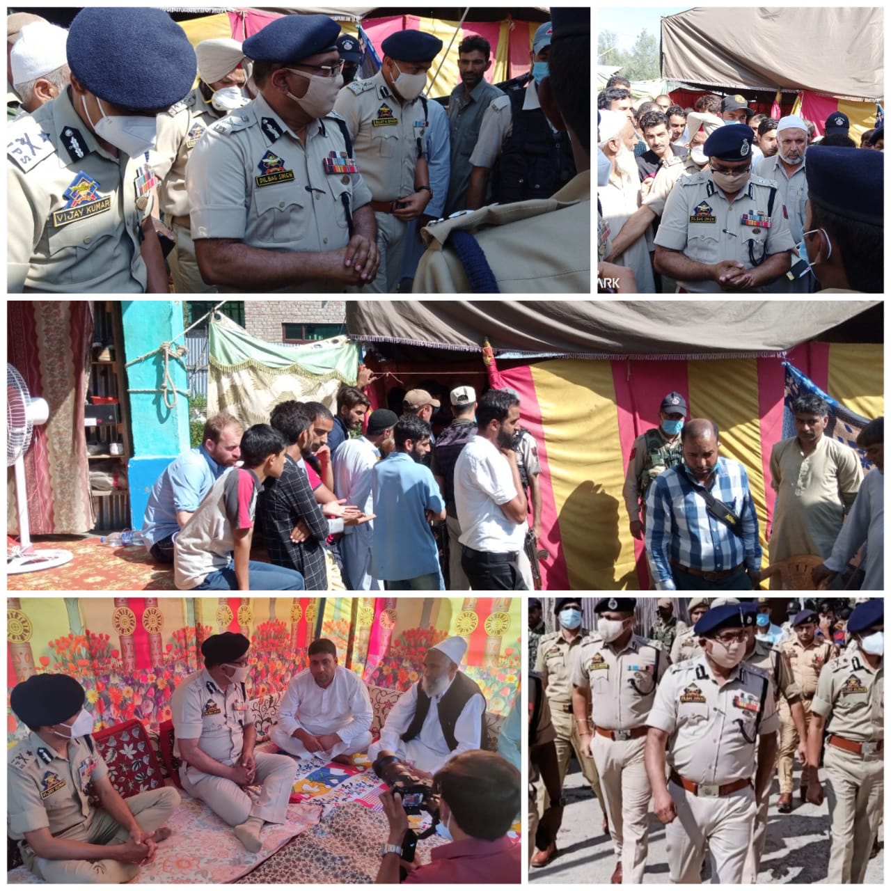 DGP, IGP visits slain cop’s home in Kalmoona Kupwara
