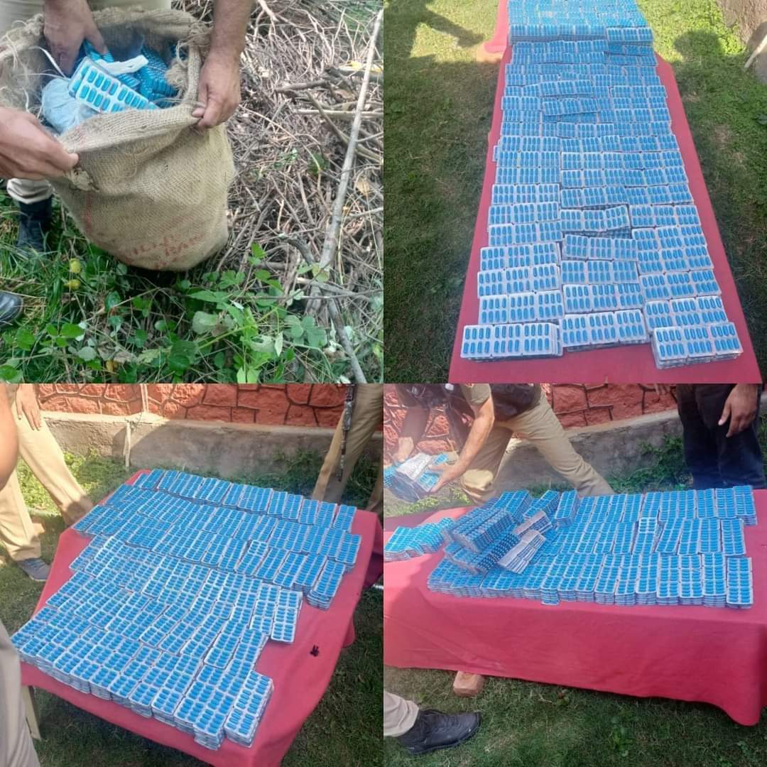 Bandipora police recovered a huge consignment of drugs worth Lakhs in Lawaypora Bandipora, Case FIR Registered