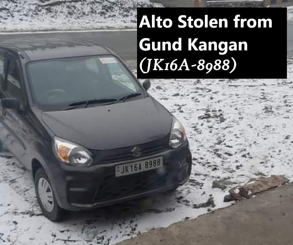 Burglars stole Alto-800 from Gund Kangan