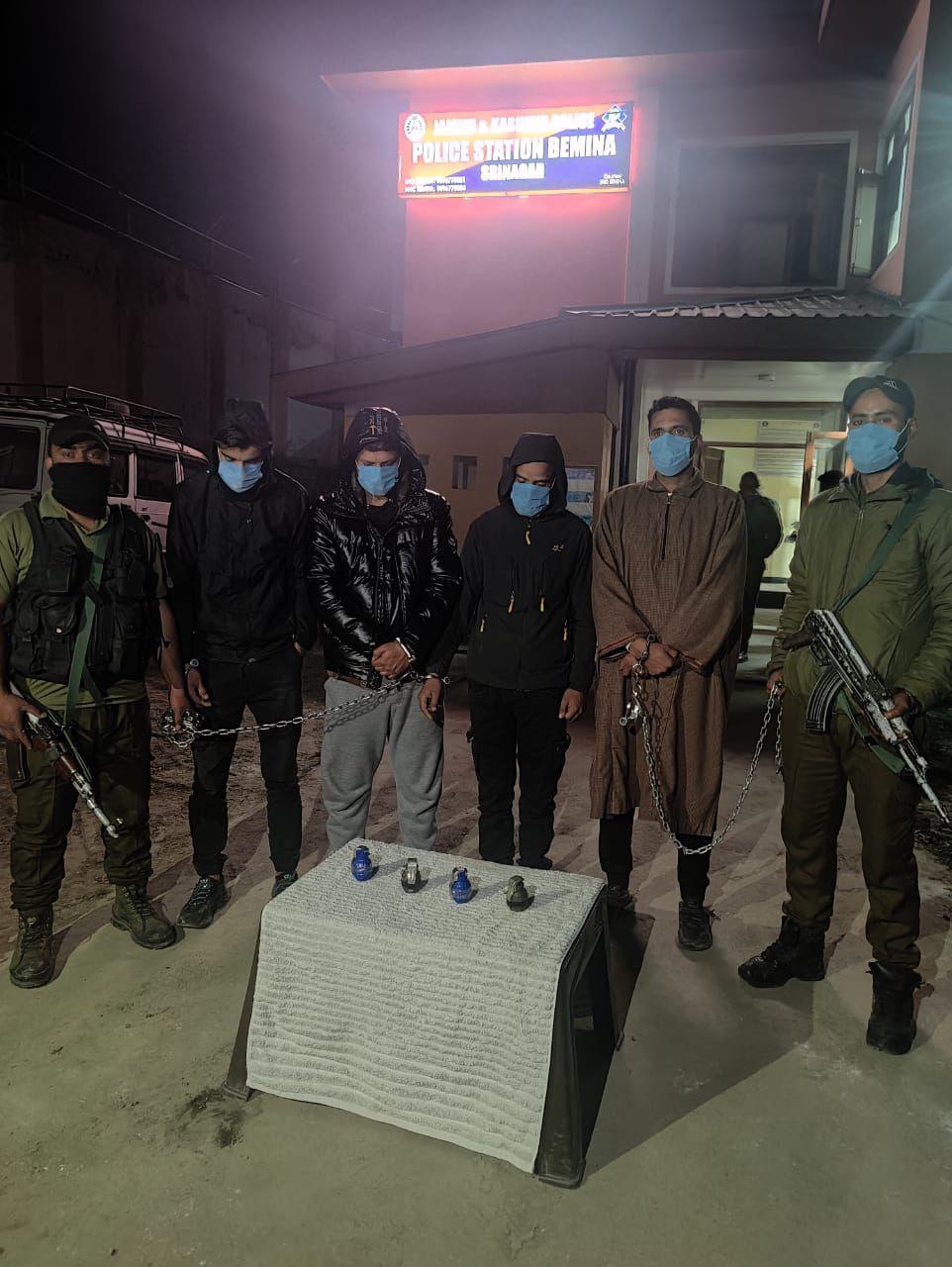 4 OGWs Arrested, As Many Grenade Recovered In Srinagar: Police