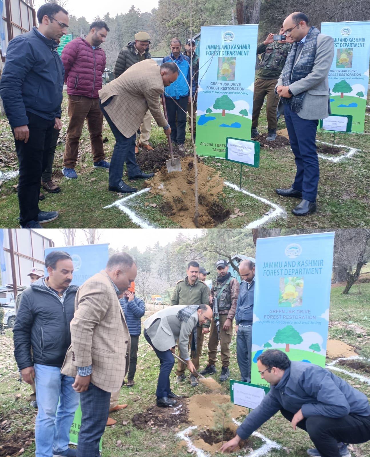 Div Com Kashmir Kick-Started Plantation Drive in Tangmarg